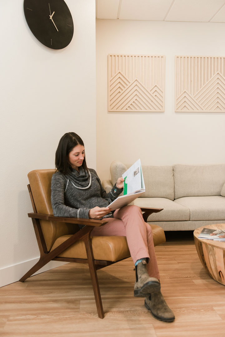 patient waiting for appointment at physical therapy office